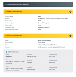 Corentium Pro Air Things Radon Report