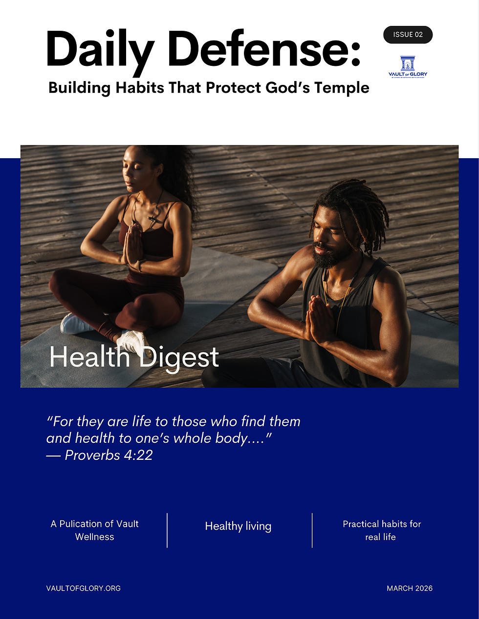 cover of the vault wellness march magazine