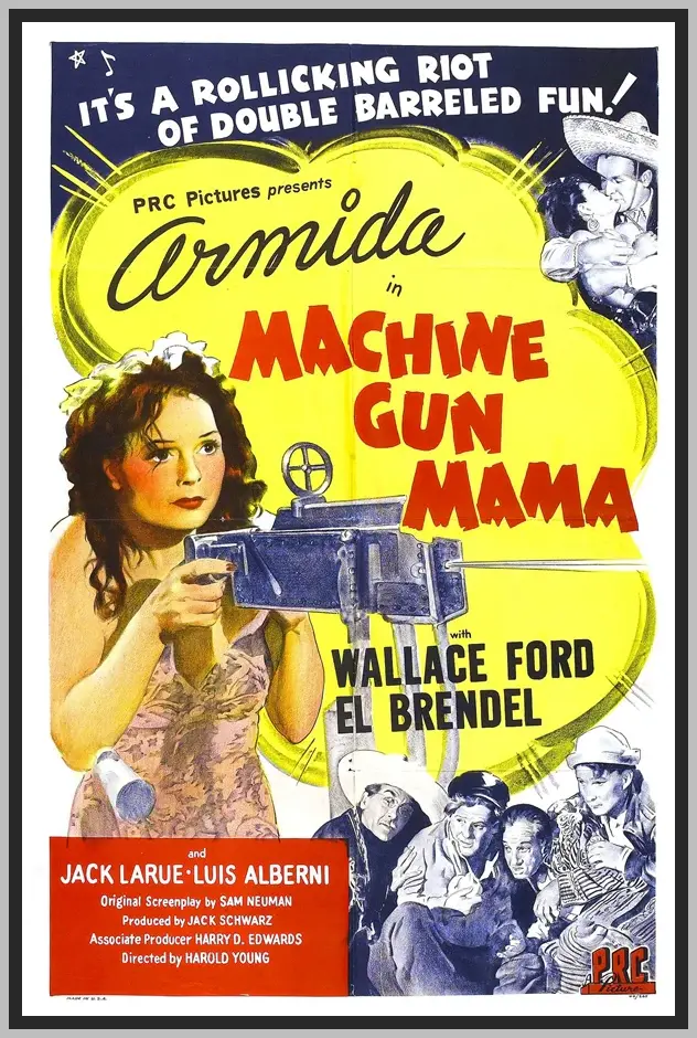 MACHINE GUN MAMA '44 - COLORIZED - WALLACE FORD - RARE DVD
