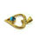 Thumbnail: 14k Gold Inlay Heart Pendant #GG104