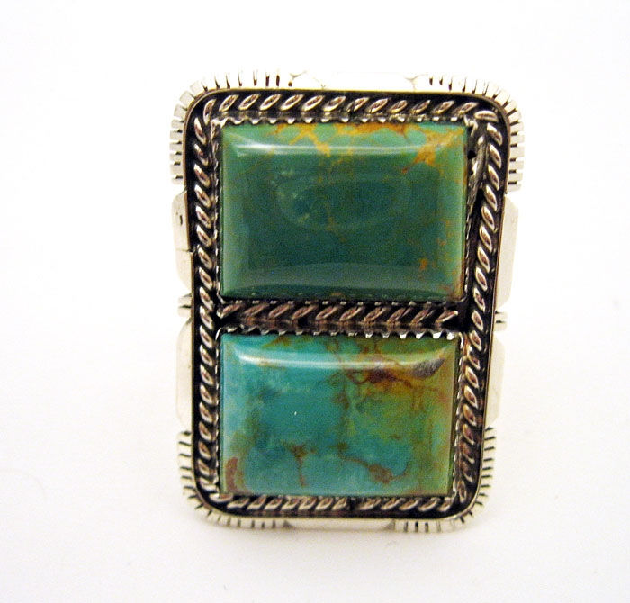 Thumbnail: Green Nevada Turquoise Ring Size 13.5  #BB1