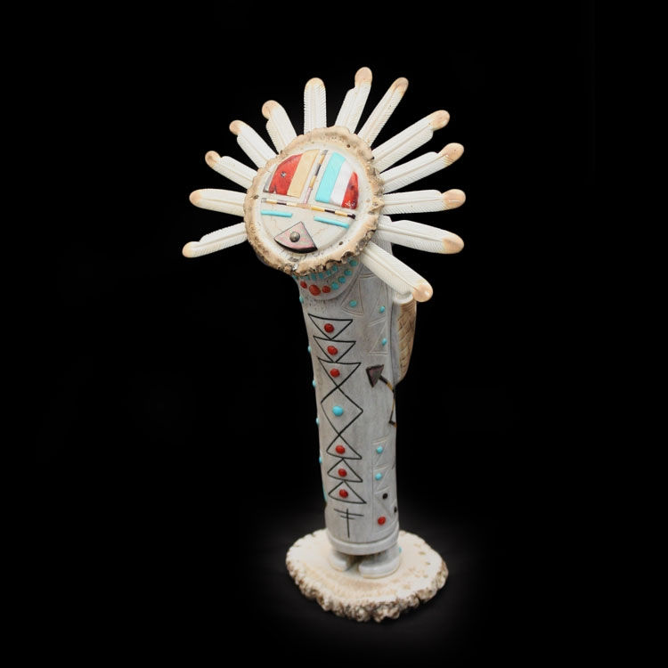 Antler Zuni Sunface Fetish by Troy Sice # TSCM11
