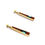 Thumbnail: 14k Gold Inlay Coral Inlay Dangle Earrings #IGDE1