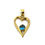 Thumbnail: 14k Gold Inlay Heart Pendant #GG104