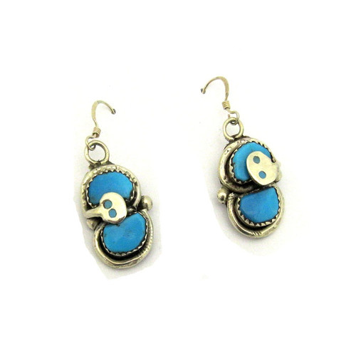 ズニ族　トップ　Judith Calavaza Zuni Turquoise Native American Vintage Snake BeltBuckle Juan