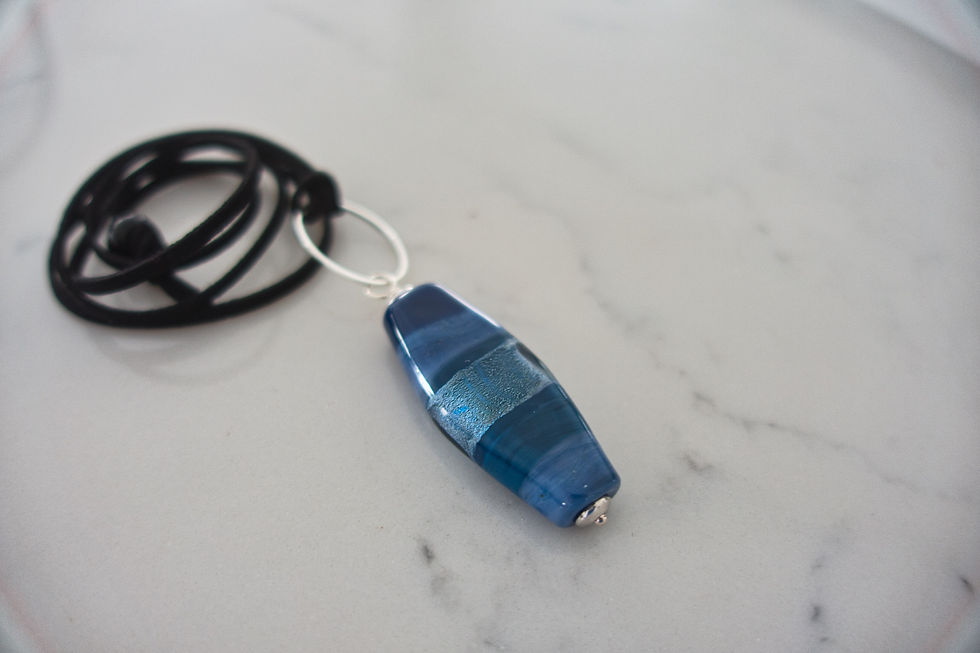 Joyce Young Glass Bead Dichroic Necklace