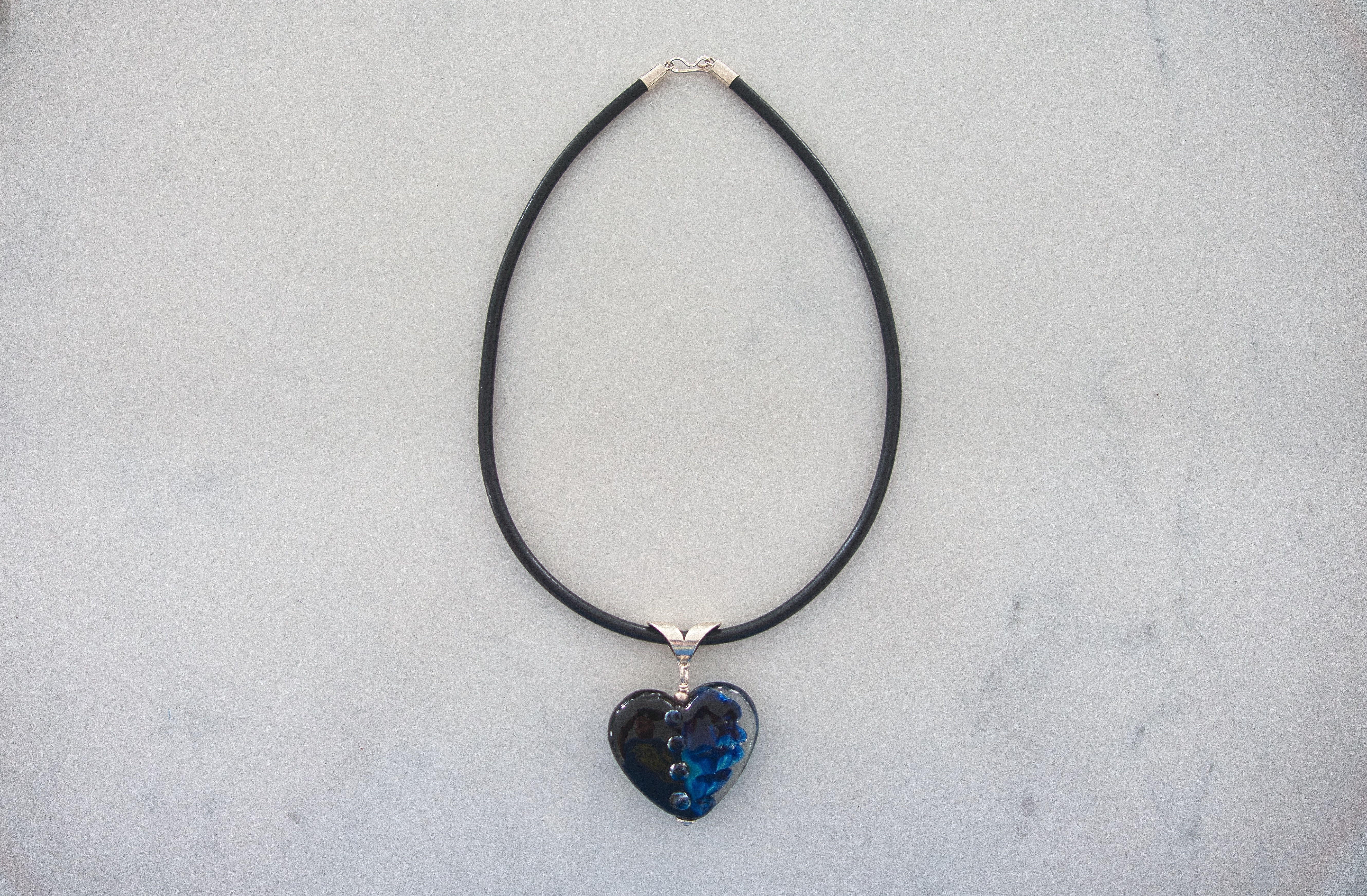 Large Heart - Black and Blue