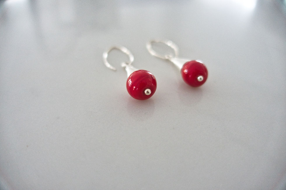 Thumbnail: Joyce Young Glass Bead Earrings