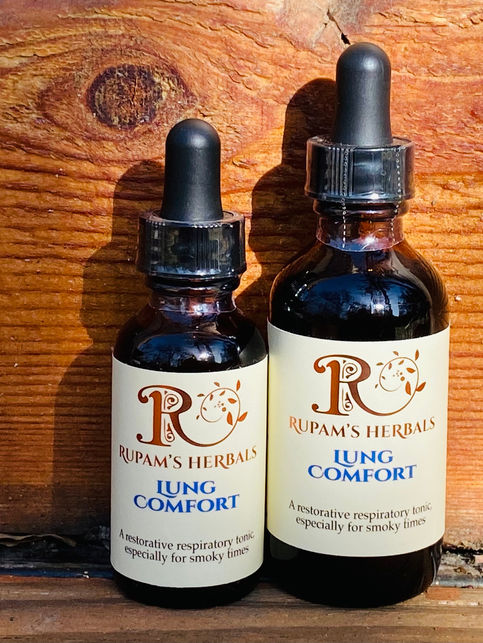 Lung Comfort organic herbal tincture for healthy lungs, breathing
