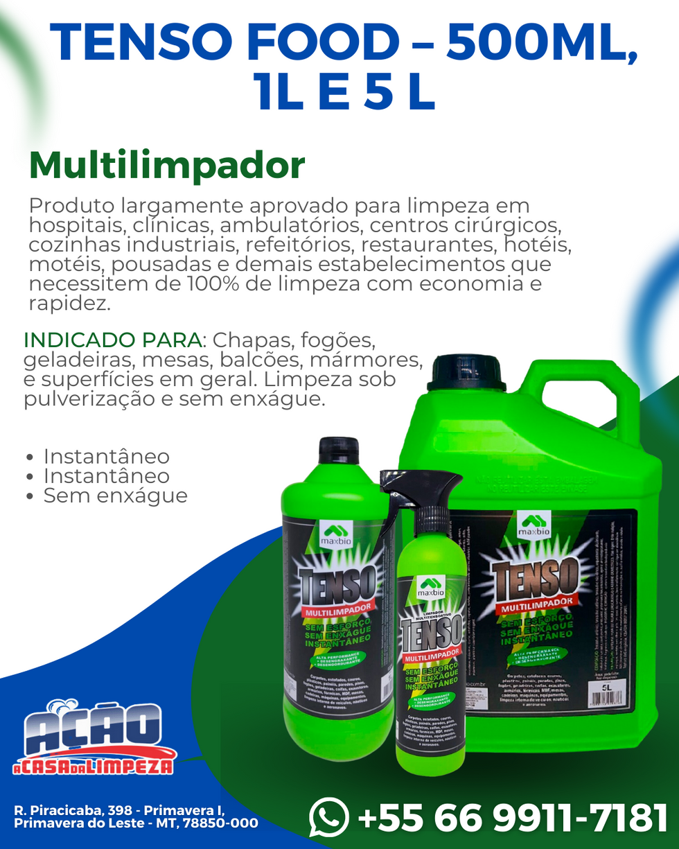 TENSO FOOD – 500ML, 1L E 5 L