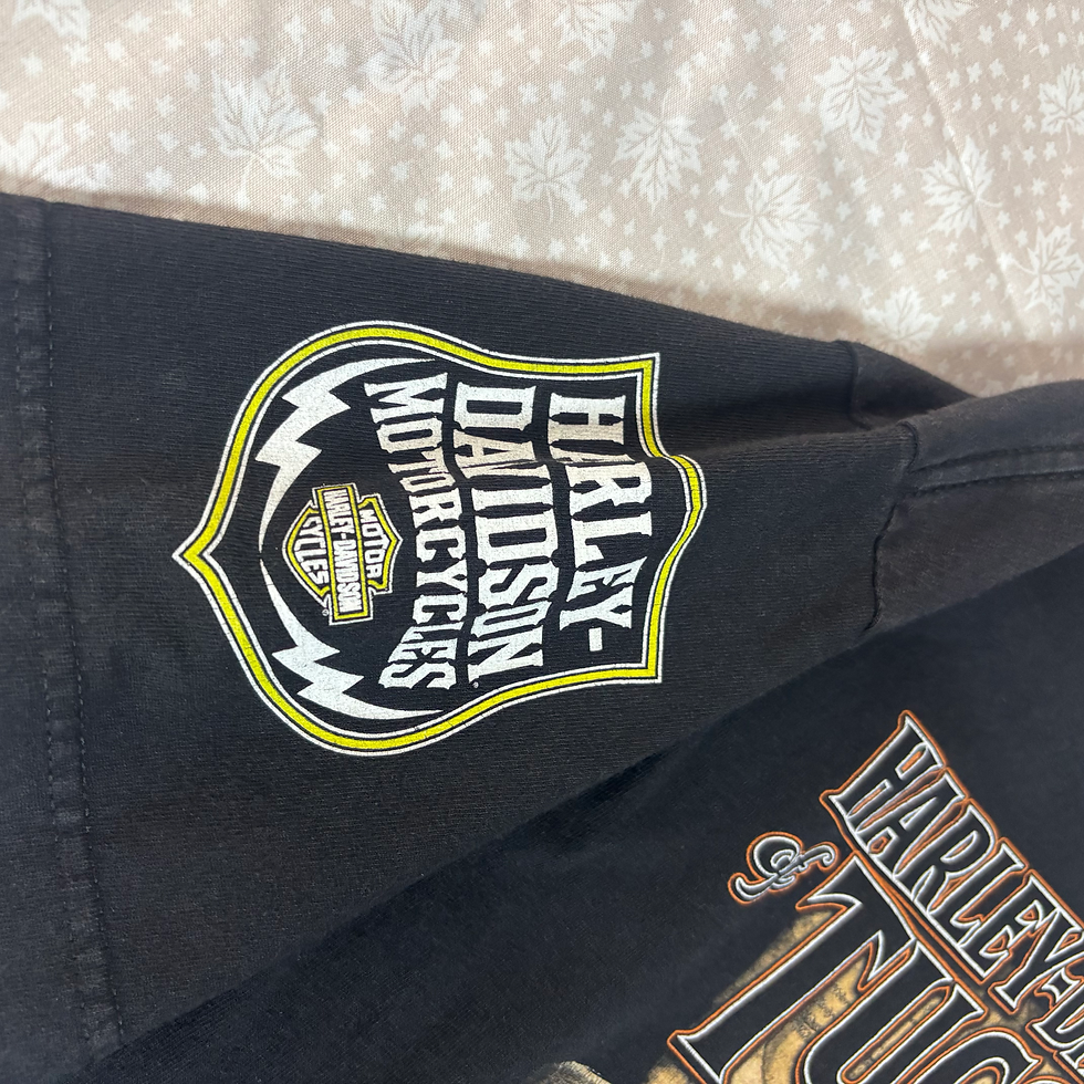 Thumbnail: Harley-Davidson Tucson Arizona Black Graphic T-Shirt | Skull & Engine Back Print