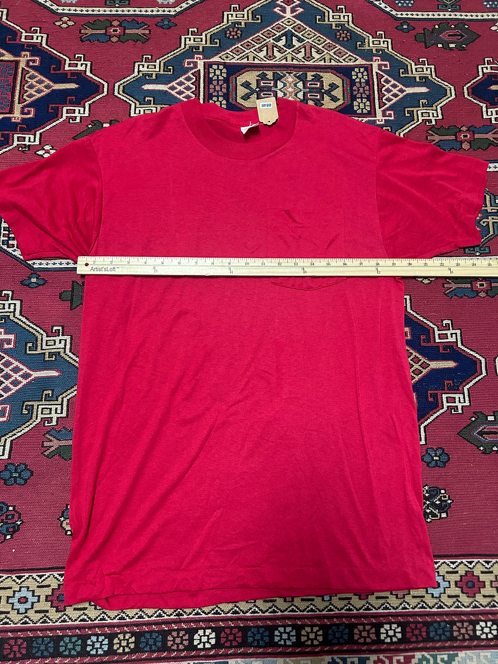 Thumbnail: Fruit Of The Loom Classic Red Pocket T-Shirt Made In The USA