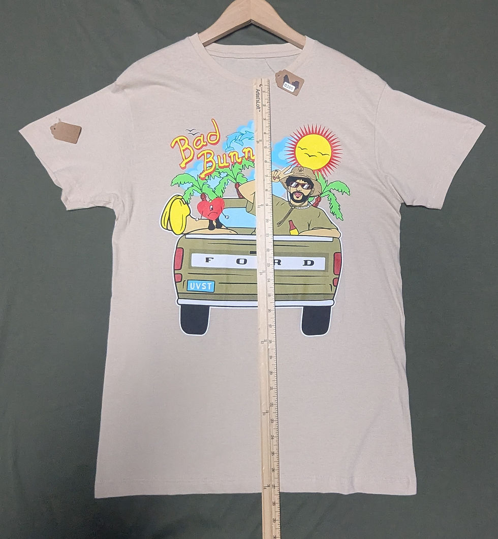 Thumbnail: Bad Bunny Beach Graphic Beige Medium T-Shirt