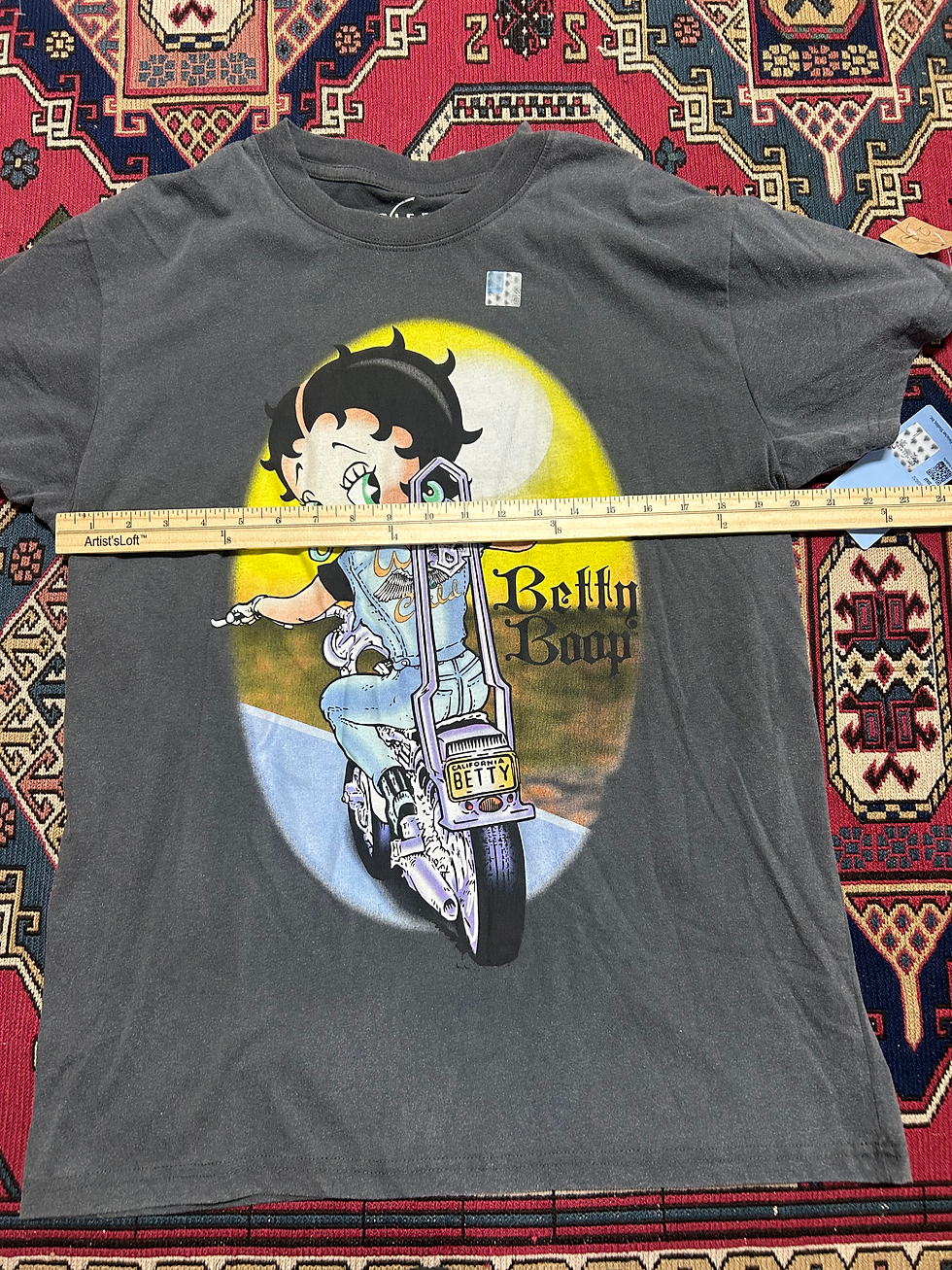 Thumbnail: Betty Boop Motorcycle Tee Grey Large