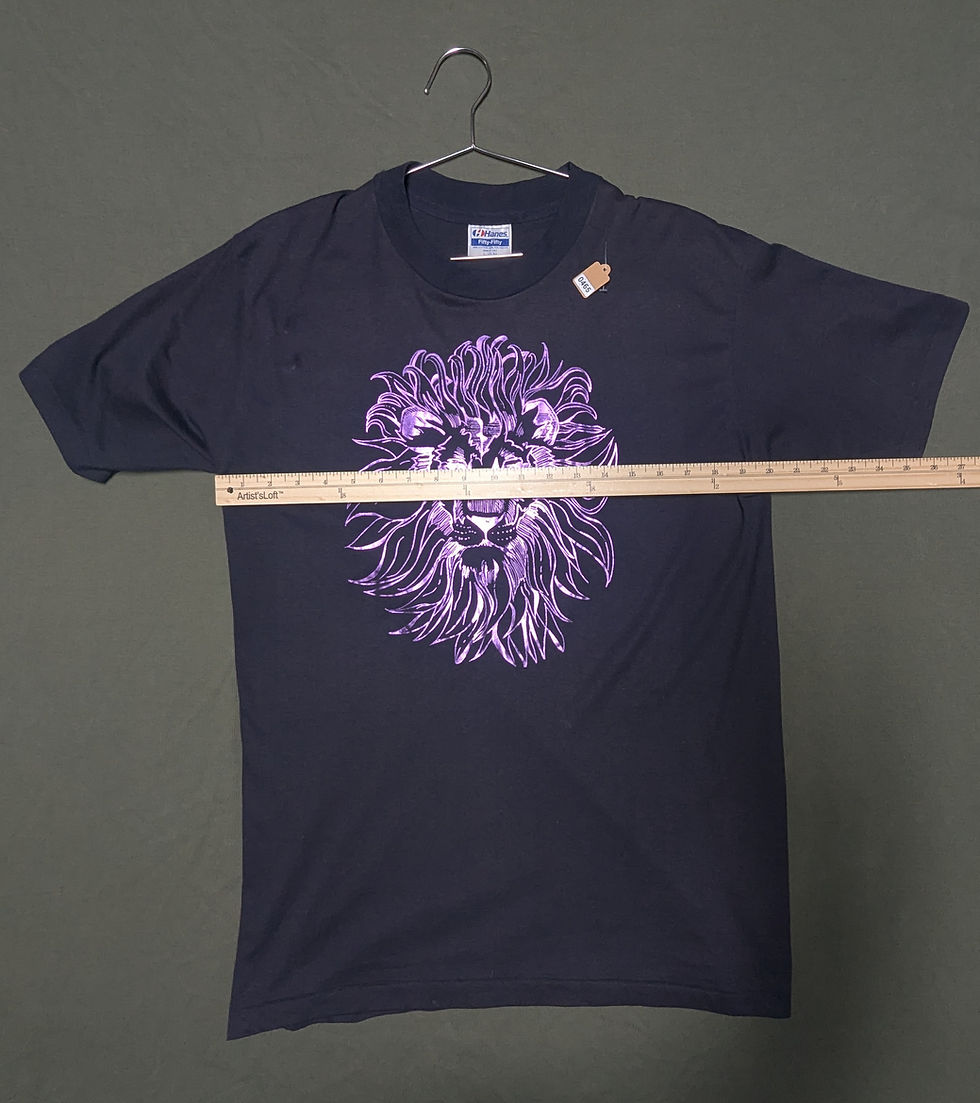 Thumbnail: Purple Tiger Graphic Black Large T-Shirt