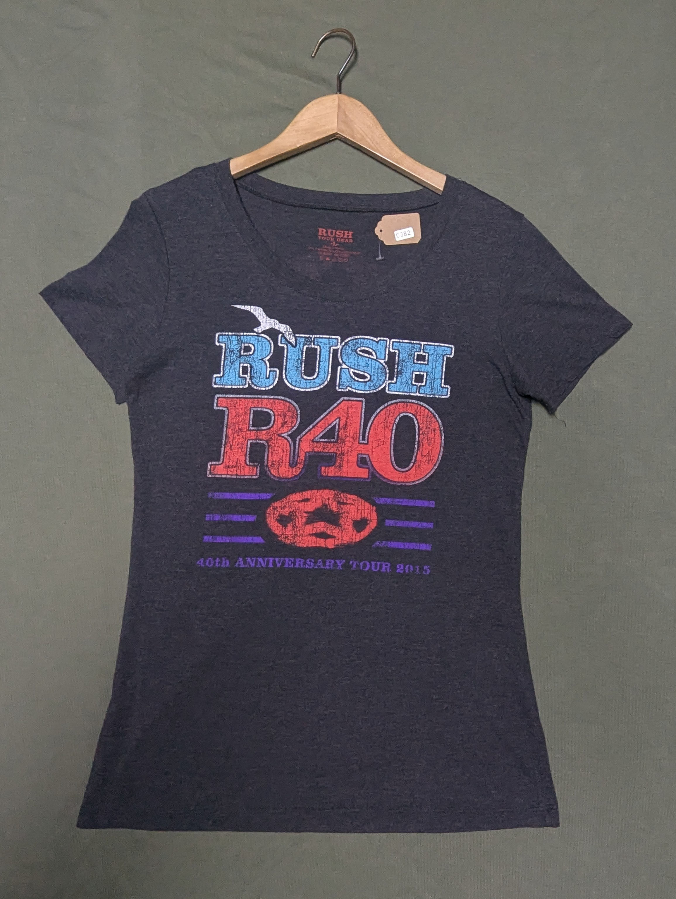 RUSH "40th Anniversary Tour 2015" Black Large T-Shirt