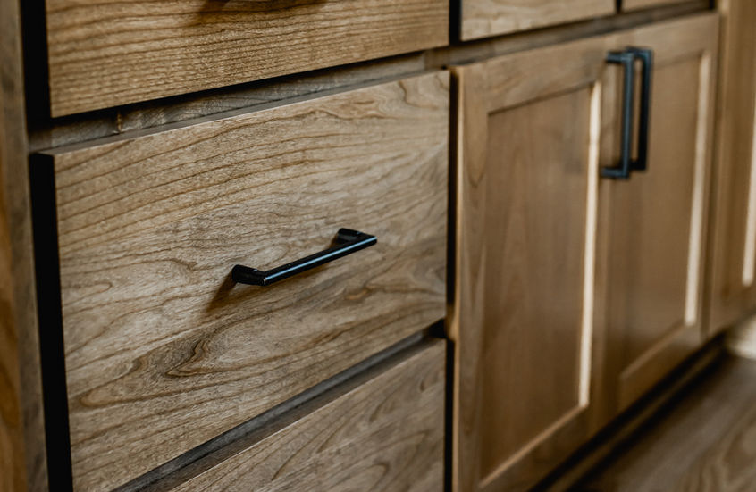 Alder wood cabinetry