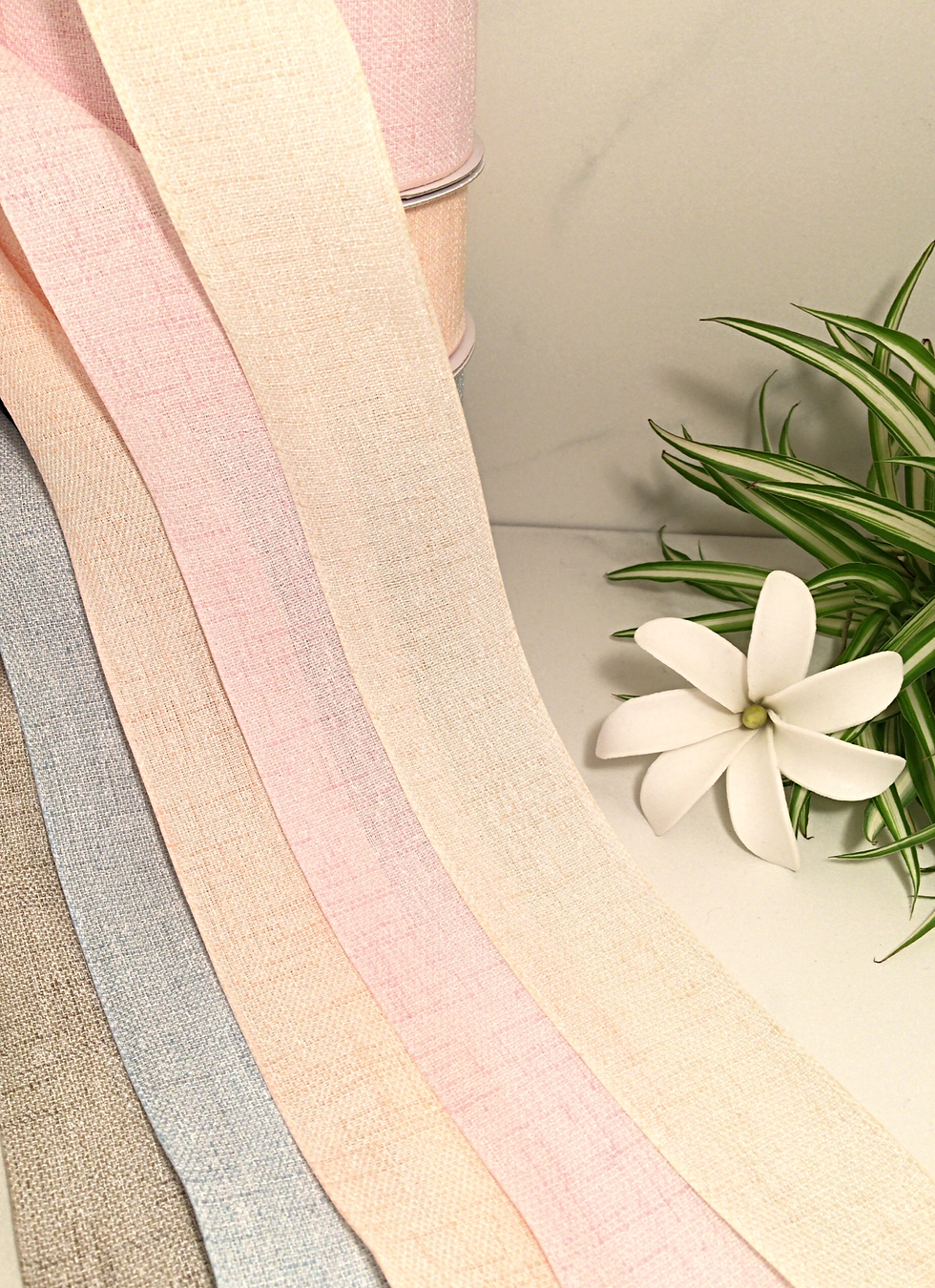 ファブリックパステルカラーリボン