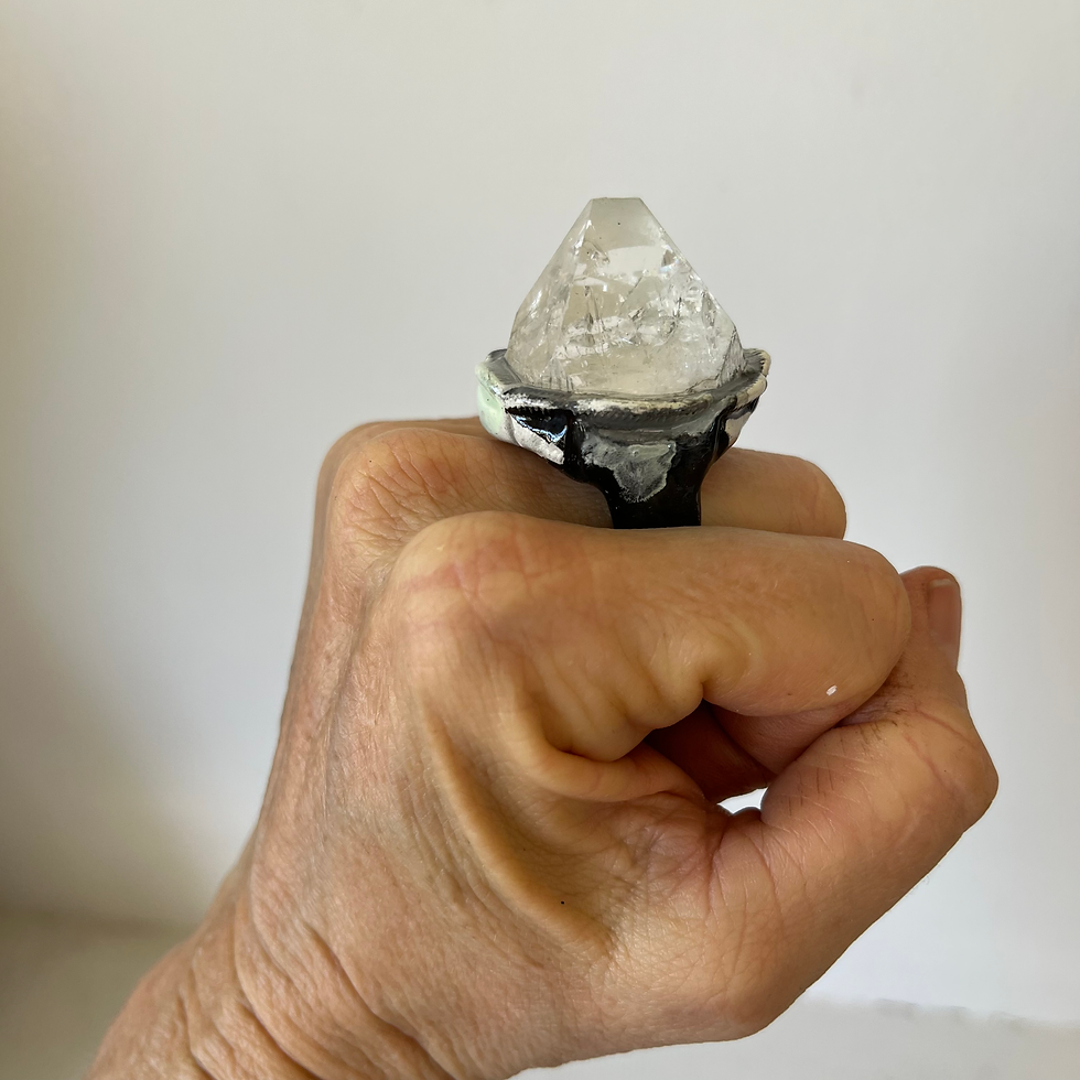 Thumbnail: SIZE 8 ~ APOPHYLLITE TIP RING