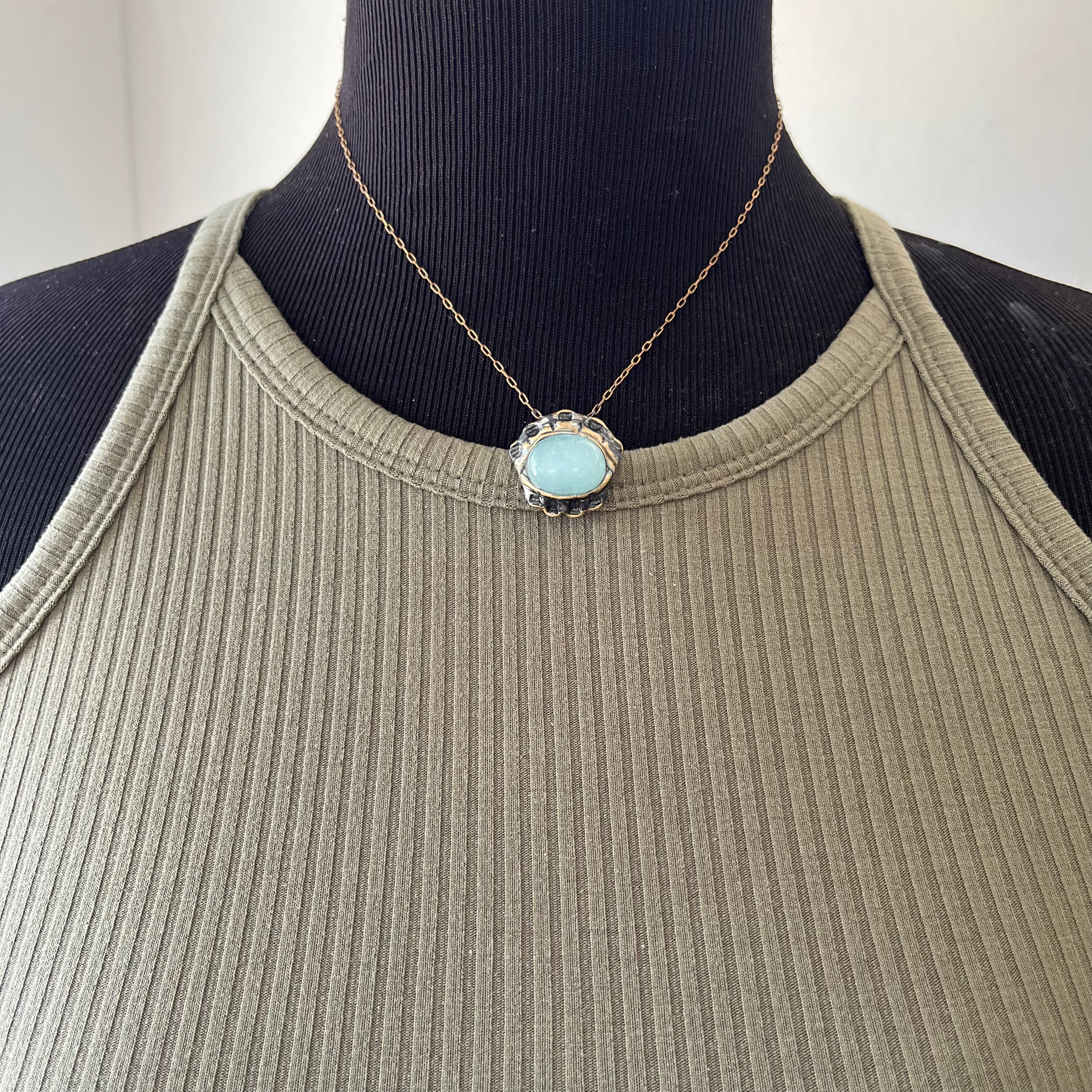 MINI LOVE ~ AQUAMARINE NECKLACE