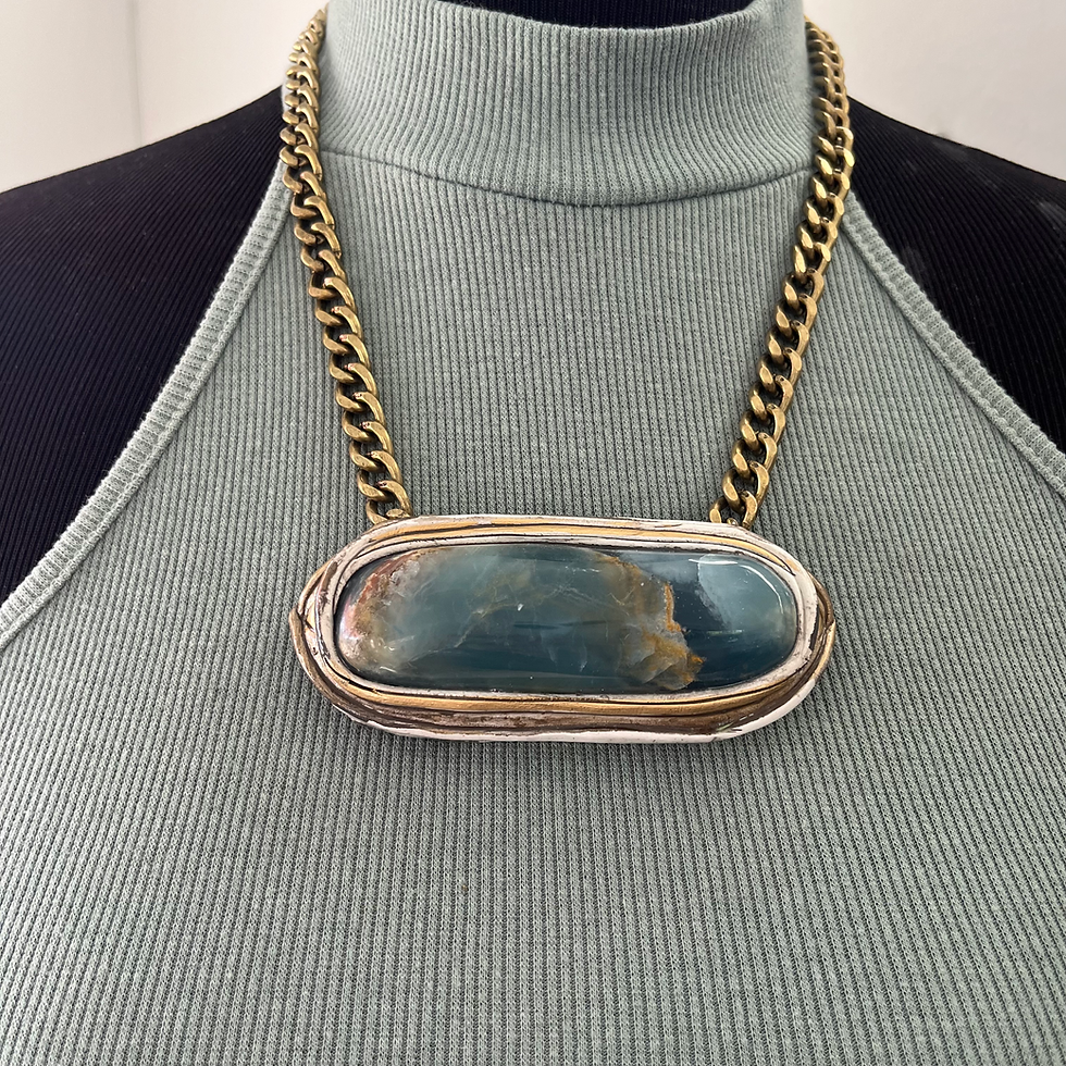 Thumbnail: IONE ~ BLUE CALCITE NECKLACE