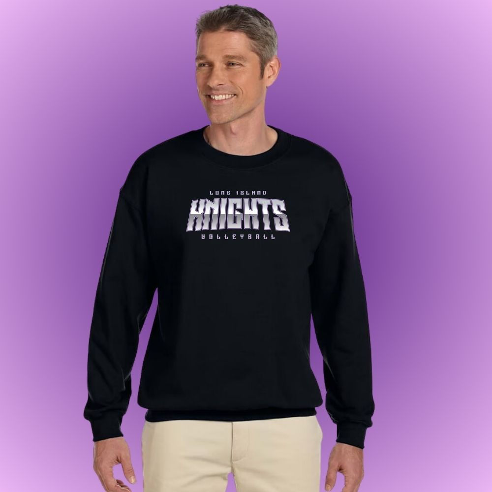 Lavender Logo Crewneck Sweater in Black