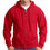 Thumbnail: Hoodies red/navy WITH ZIPPER