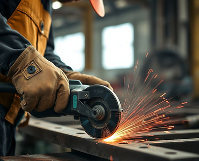 Close up of worker using electric saw wheel grinding cutting_a steel in factory..jpg