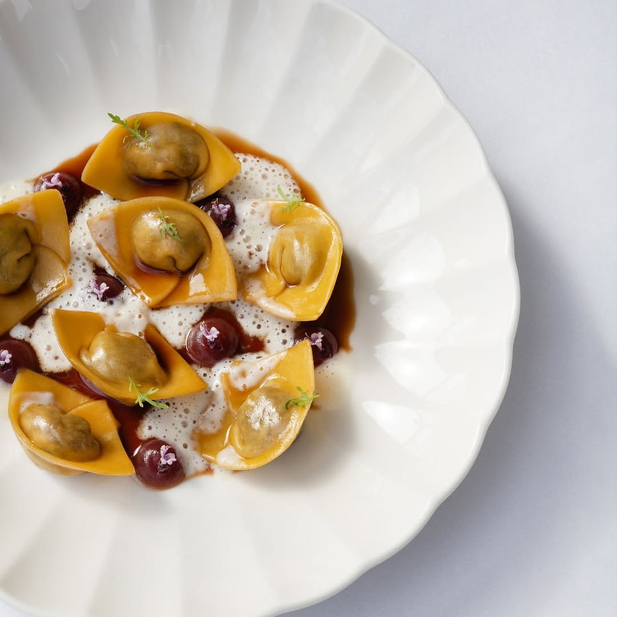 Fine-dining dish served by a private chef