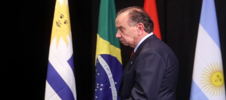 O chanceler do Brasil, Aloysio Nunes, durante reunião do MERCOSUL em SP(Leonardo Benassato/ Framephoto/ Estadão Conteúdo)