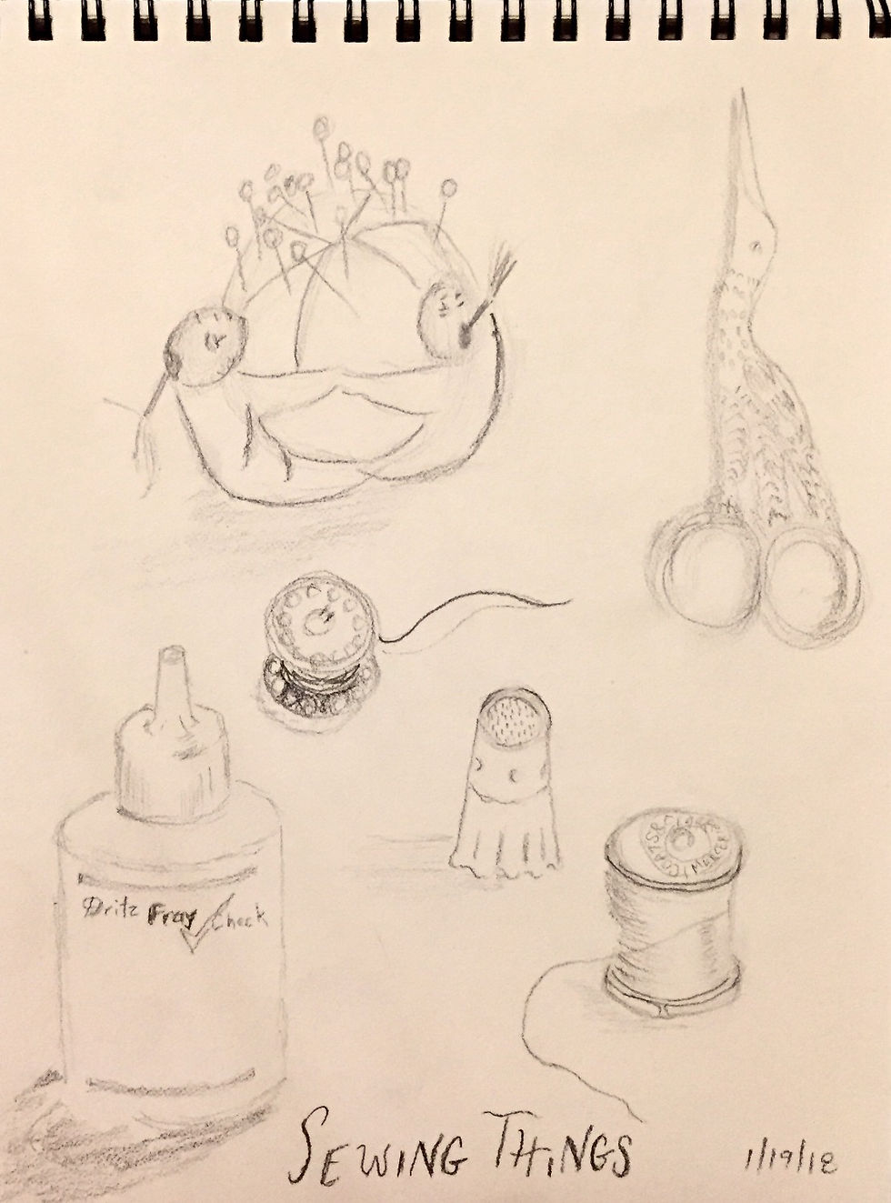 Sketch of sewing things