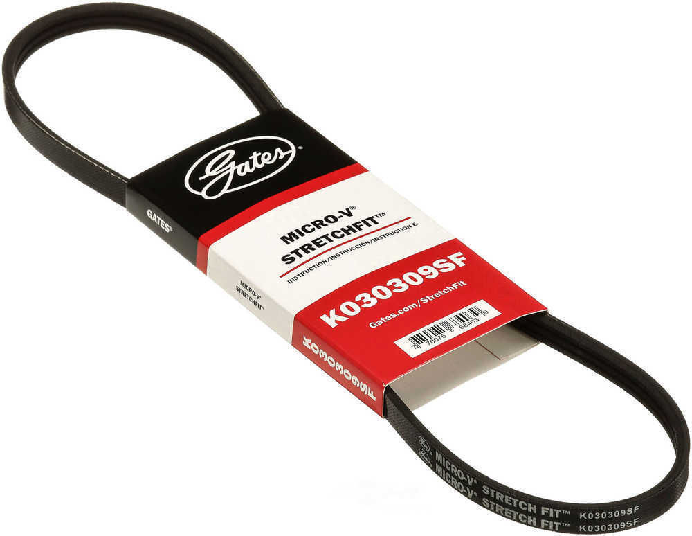 Serpentine Belt-Premium OE Stretch Fit Micro-V Belt Gates K030309SF