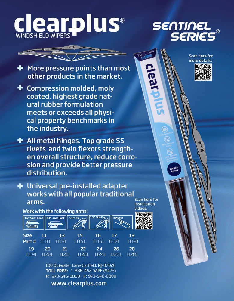 Windshield Wiper Blade-Coupe Clearplus 11171 CLEAR PLUS WINDSHIELD PRODUCTS 111