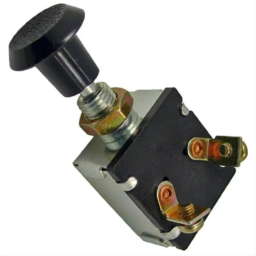 PICO Push/Pull On-Off Switch SPST 1/2" Mount Hole 2 Screws 12V 15A 1/pk 5521PT