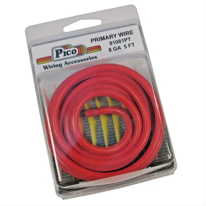 8 AWG Red Primary Wire Copper Stranded Conductor With PVC Jacket 5ft/pk 81081PT