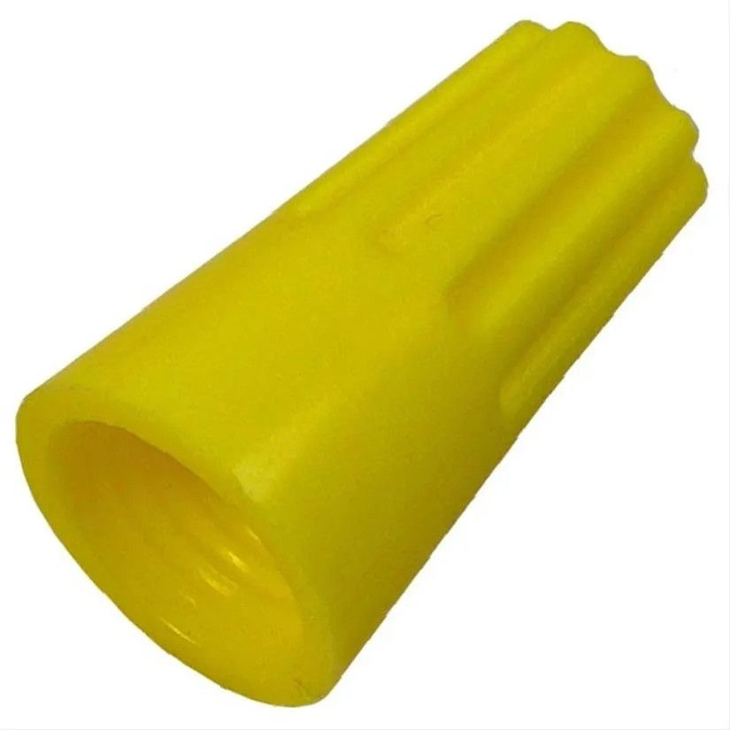 Twist Connect Yellow 14-12 AWG Spring Insert Min 3-18ga Max 2-12ga Wire 6/pk