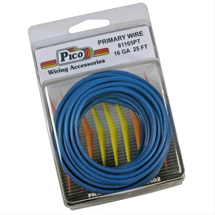 PICO 16 AWG Blue Primary Wire Copper Stranded Conductor With PVC Jacket 25ft/pk