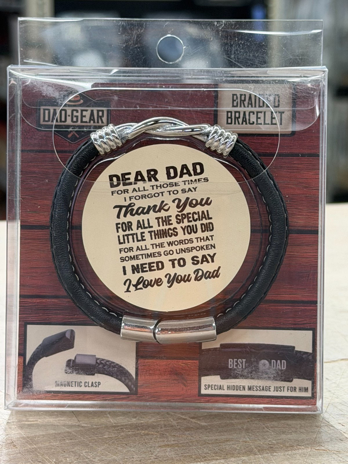 DAD-GEAR ~ Father's Day Gift ~ Braided Vegan Leather ~ Magnetic Clasp ~