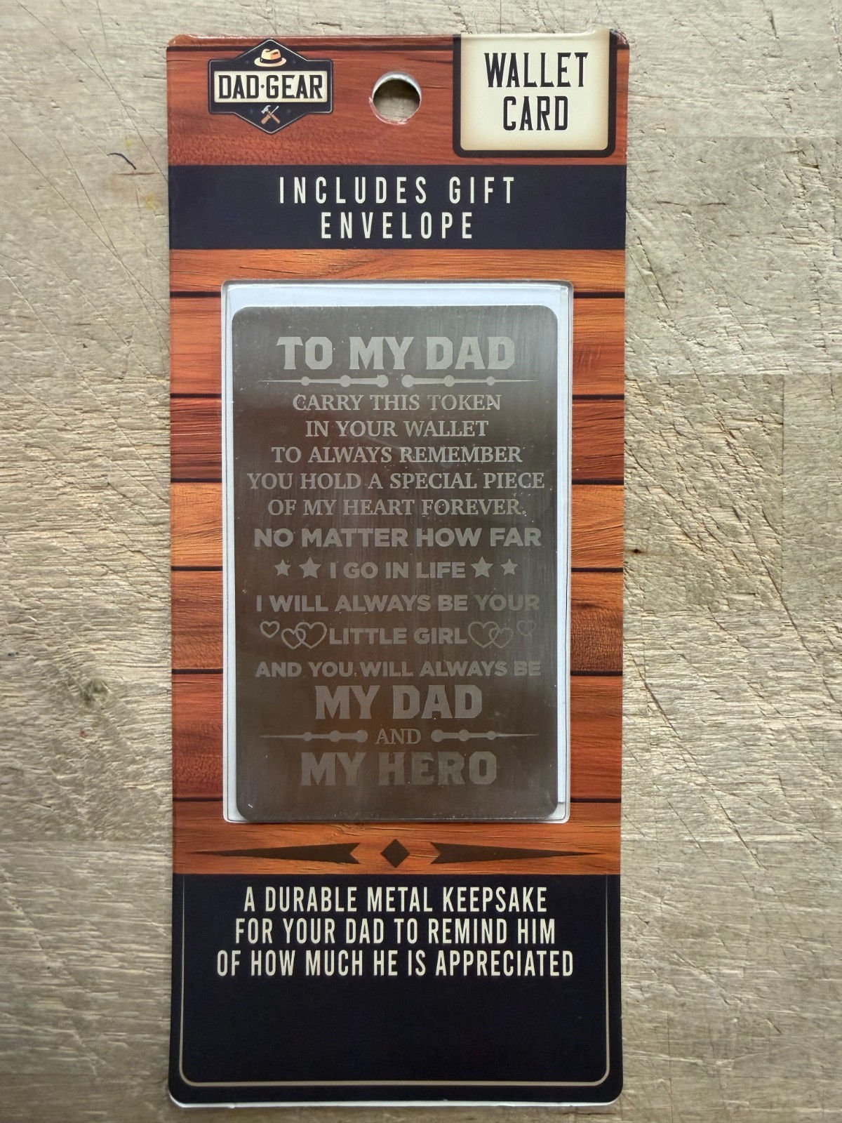 Dad-Gear ~ WALLET CARD ~ Father's Day Gift ~ Lightweight ~ Credit Card Sized