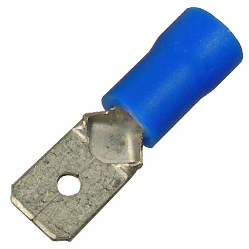 PICO 16-14 AWG Flared Vinyl Insl Tin-Plated Copper Butted Seam .250" Male 19/pk