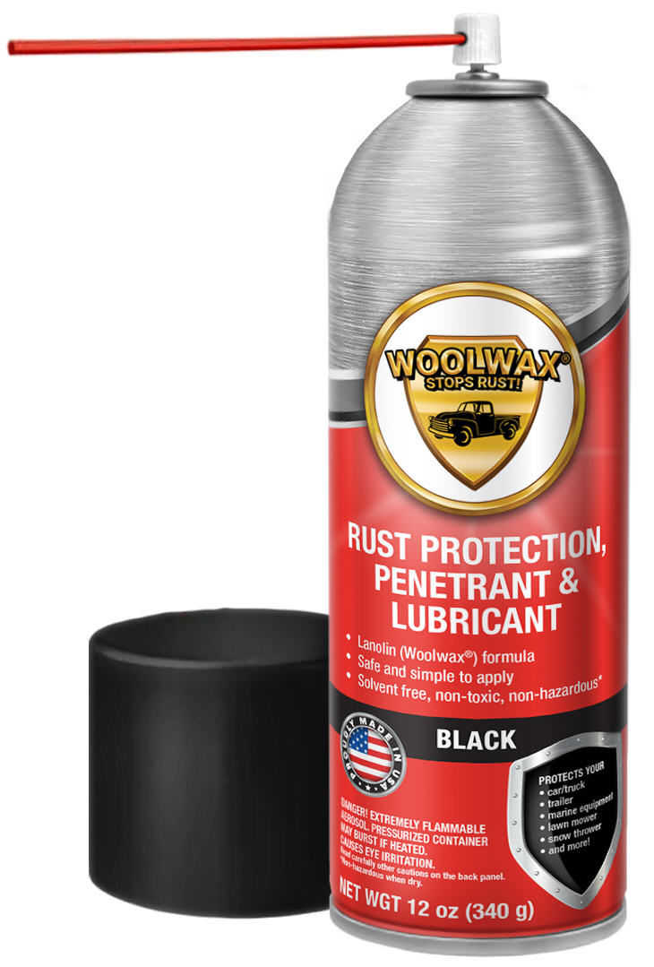 Woolwax 12 oz.Aerosol Spray Can. BLACK