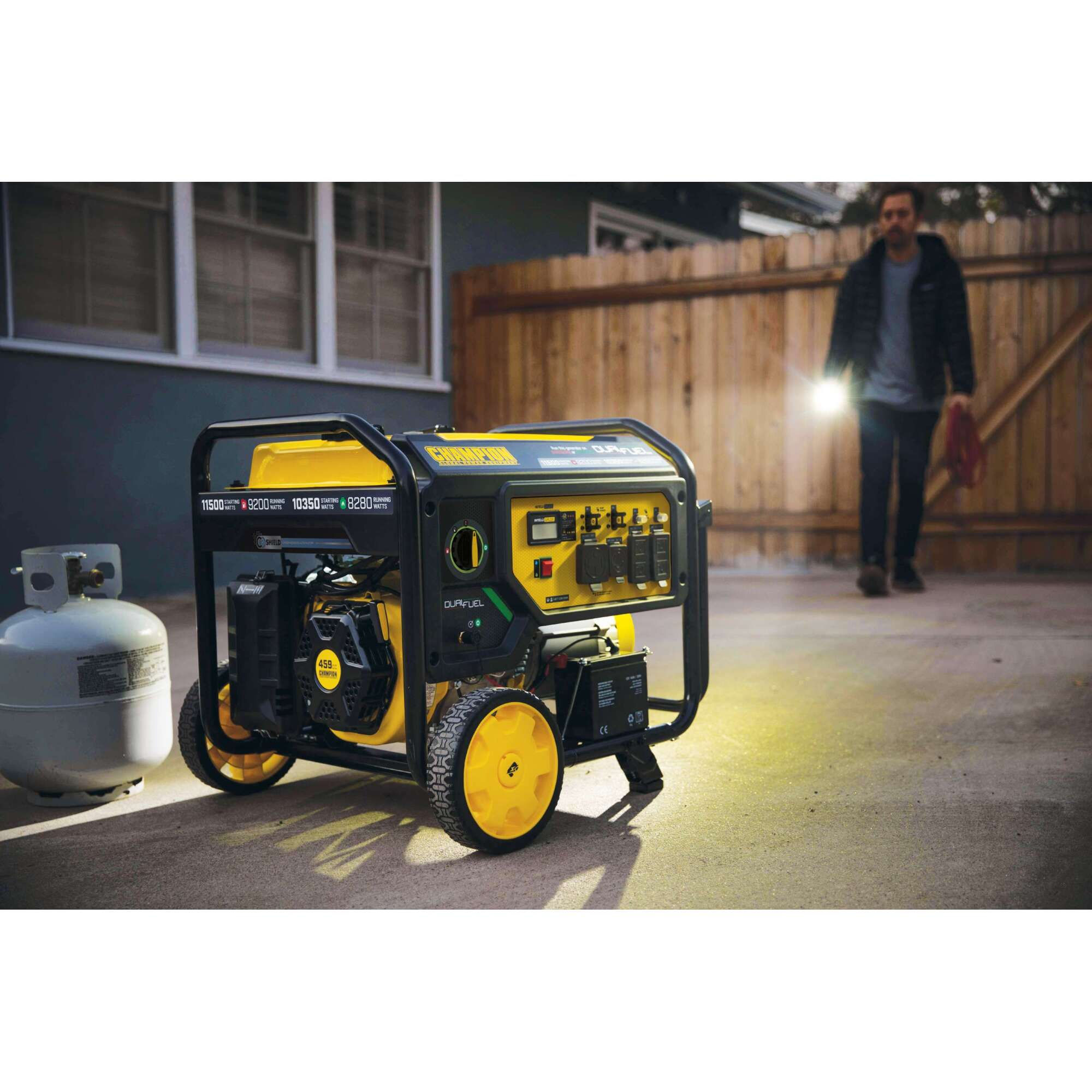 Champion Power Equipment Dual Fuel Portable Generator — 9200 Watts, Electric sta