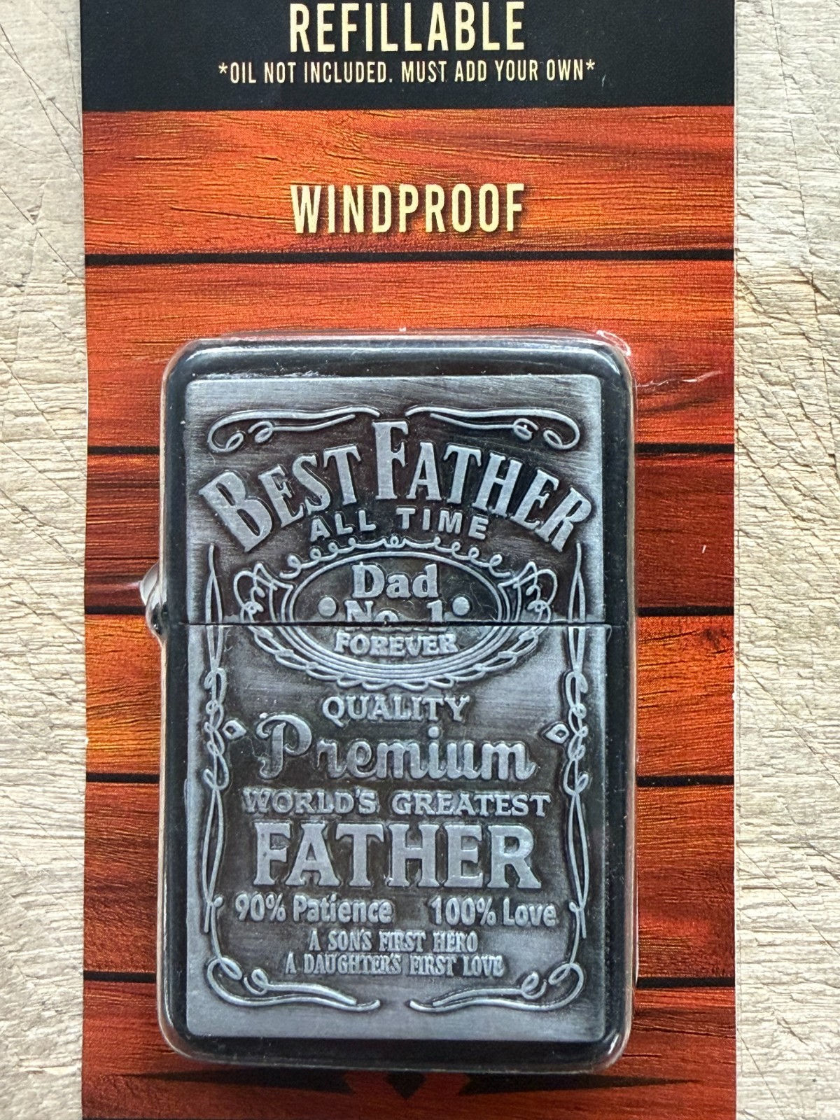 Dad-Gear ~ FLIP TOP LIGHTER ~ Father's Day Gift ~ Refillable ~ Windproof