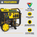 6500W Electric Start Tri Fuel Generator with CO Shield