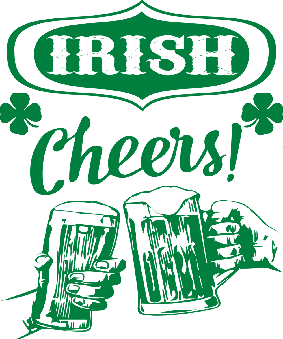 Irish Cheers Art with Beer Glasses