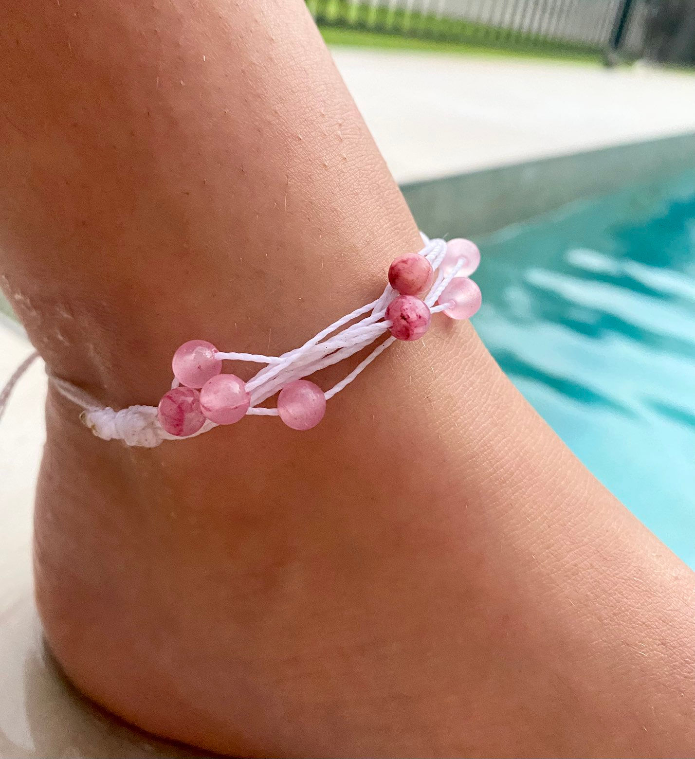 Pink Amethyst Anklet