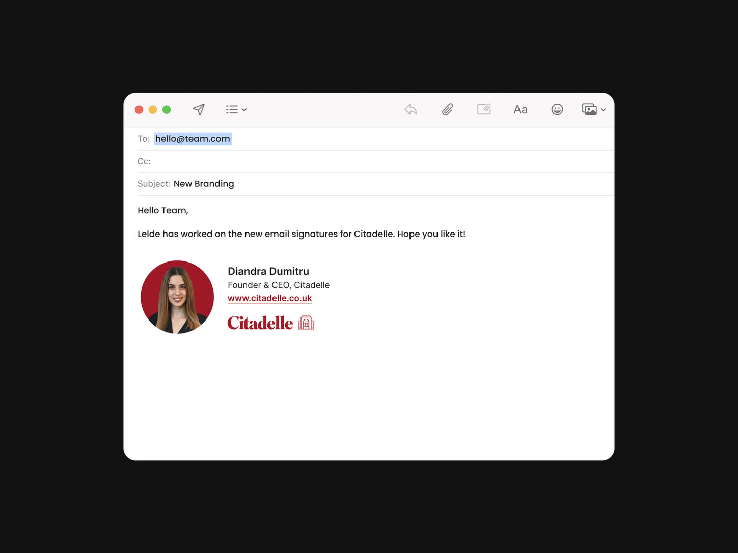 Email signature for Citadelle