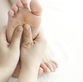 Foot massage session