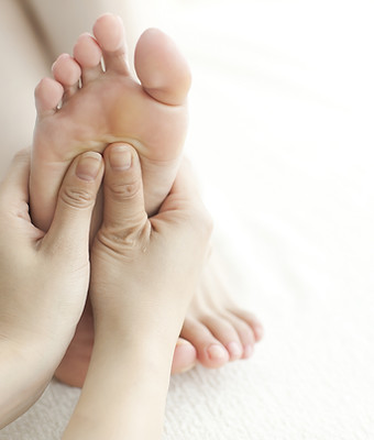 Foot massage session