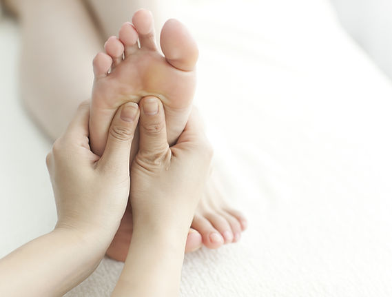 Foot massage session